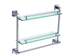 6616双层置物架带杆-毛巾架